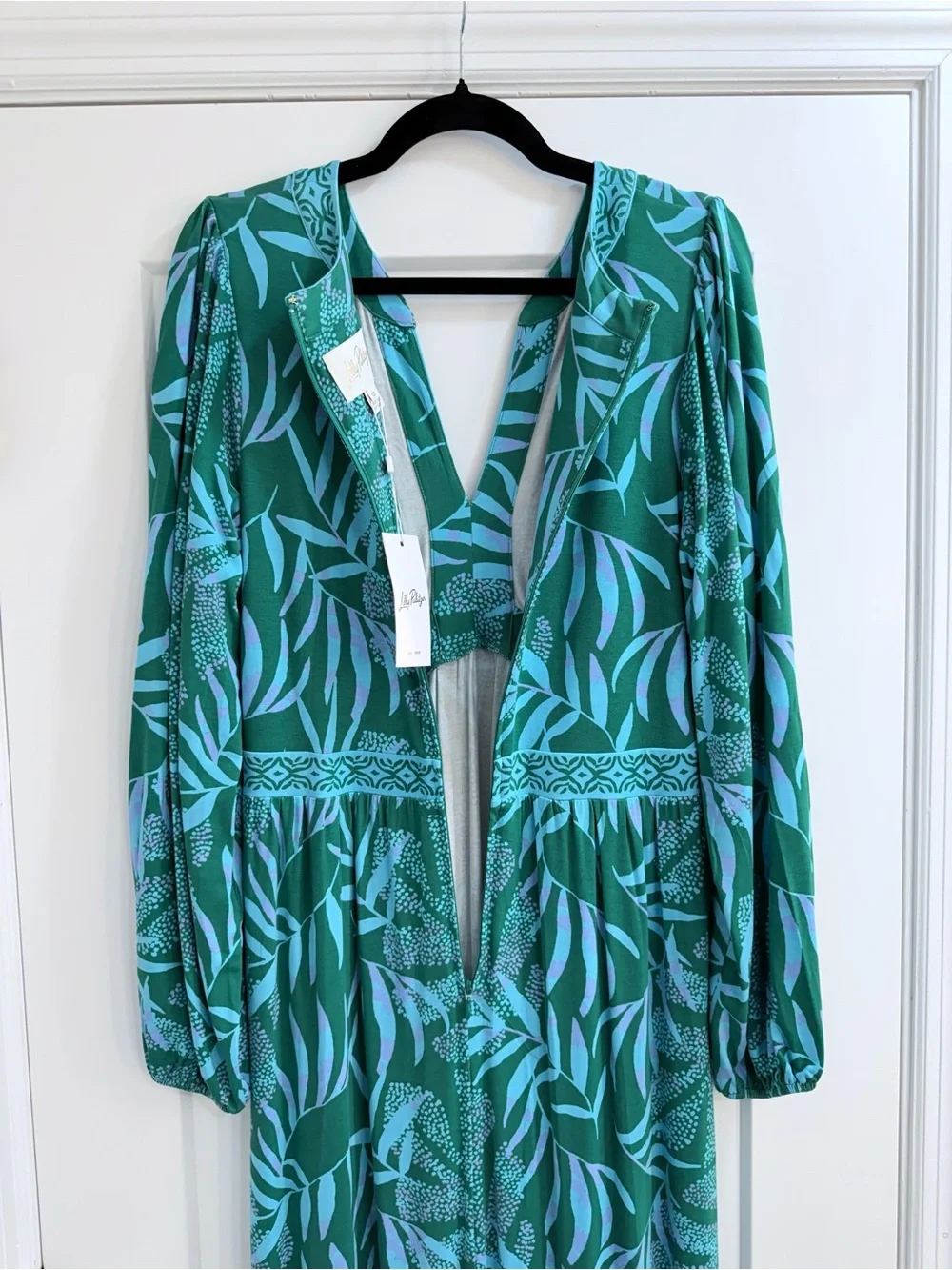 NWT! Lilly Pulitzer WEXLEE Maxi Dress FIDDLE LEAF GREEN ITS A JUNGLE OUT THERE - Picture 10 of 10